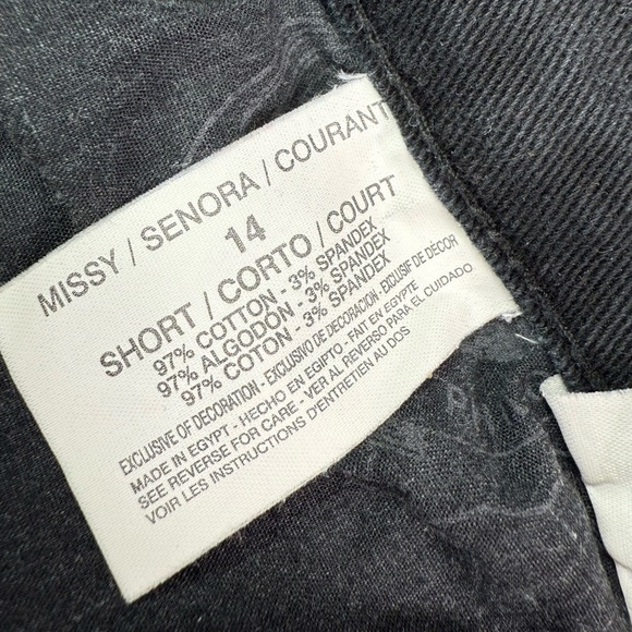 Gloria Vanderbilt Amanda Straight Leg Black Jeans Size 14 Short - Picture 6 of 8